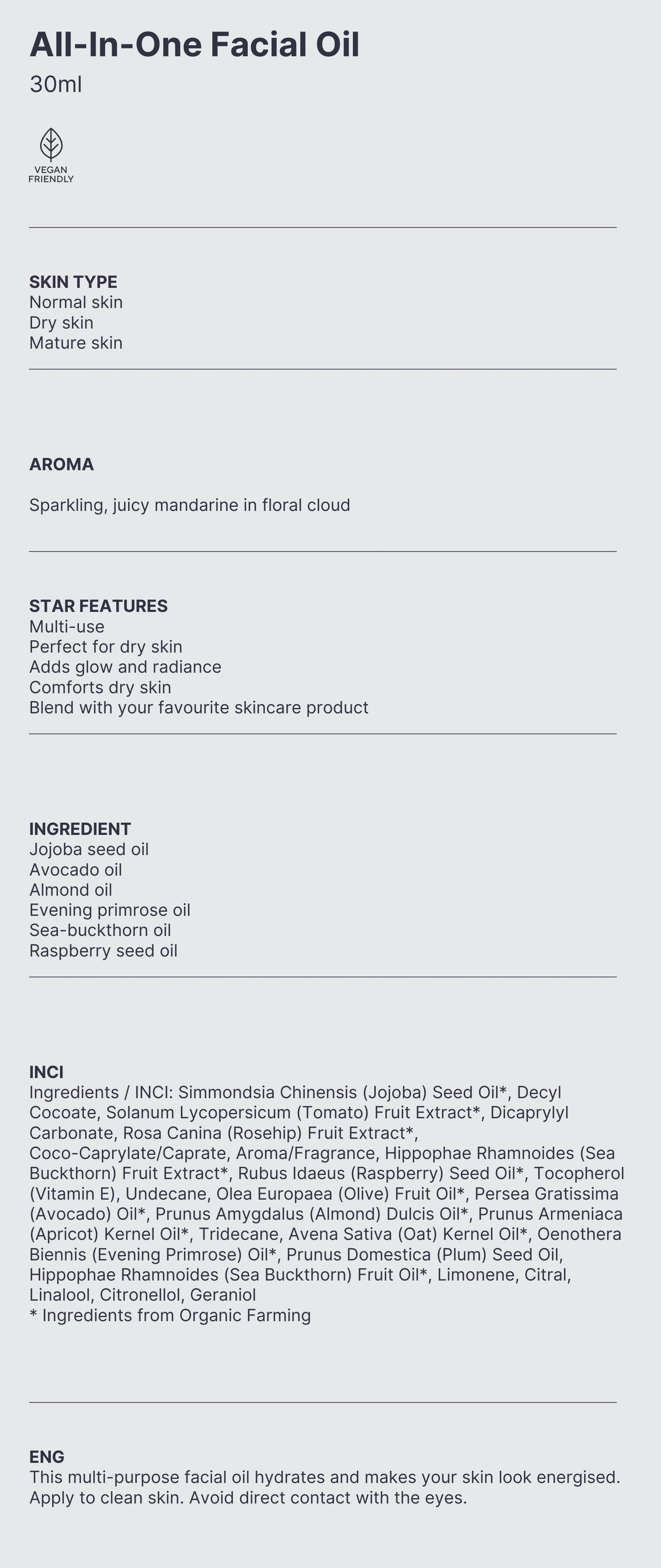 All-In-One Facial Oil